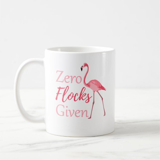 Caneca De Café Rebanhos zero dados o flamingo engraçado (Esquerda)
