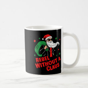 Caneca De Café Rebel sem um Claus– Casaco de couro de Papai Noel 