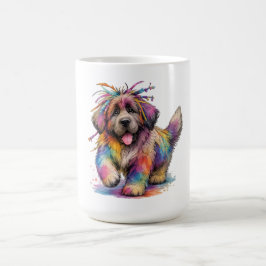 Caneca De Café Rebelde Arco-íris Aquarela Newf