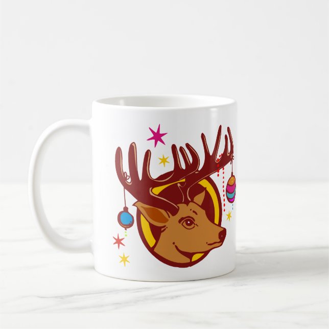 Caneca De Café Rebelde / Veado / Natal (Esquerda)