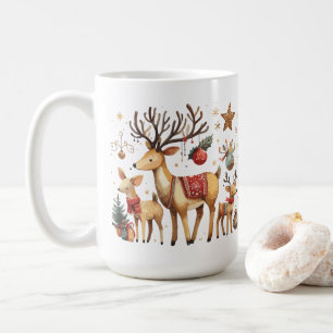 Caneca De Café Rebeldes com pano de fundo de Natal