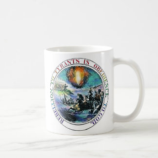 Caneca De Café Rebelião aos tiranos Excelente Seal Franklin Versã