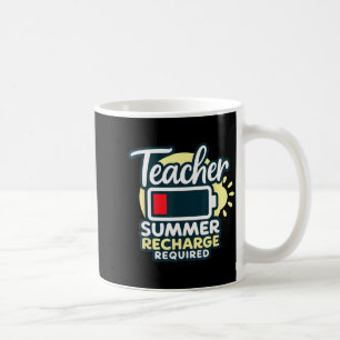 Caneca De Café Recarga de Verão do Professor Necessária Último di