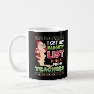 Caneca De Café Recebo Minha Lista Maldita Do Professor De Natal