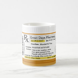 Caneca De Café Receita de Atitude Positiva RX