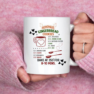 Caneca De Café Receita de Biscoito de Gengibre Caseiro Presente d