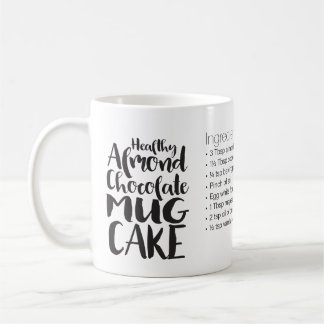 Caneca De Café Receita de bolo de chocolate de amêndoa saudável—c