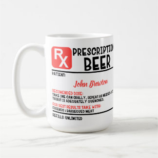 Caneca De Café Receita de Cerveja Personalizada Engraçada