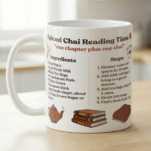 Caneca De Café Receita de Chá de Amante de Livros Noite Aconchega