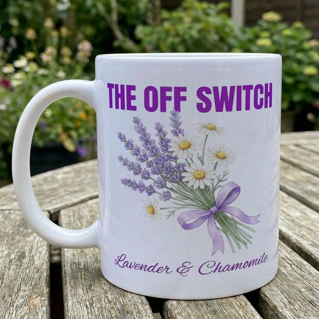 Caneca De Café Receita de Chá de Lavanda e Camomila para Dormir (Criador carregado)