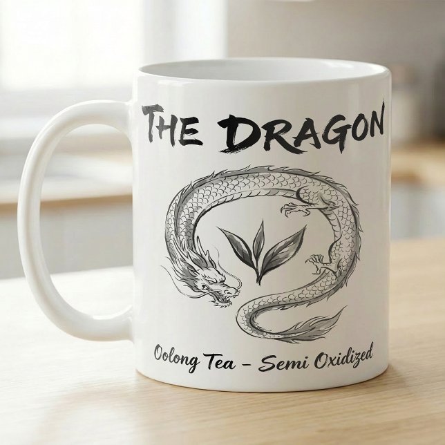Caneca De Café Receita de Chá Oolong Dragon Semi Oxidado  (Criador carregado)