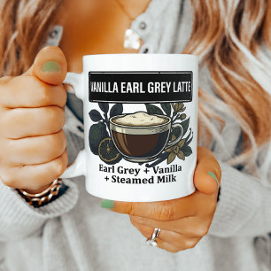 Caneca De Café Receita de Cozinha de Latte de Earl Grey com Bauni