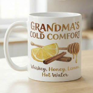 Caneca De Café Receita de Hot Toddy da Vovó para Conforto em Resf