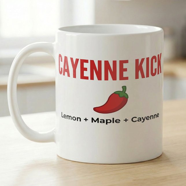 Caneca De Café Receita de Limão Maple com Cayenne Kick (Criador carregado)
