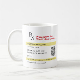 Caneca De Café Receita de Novelty RX Médico