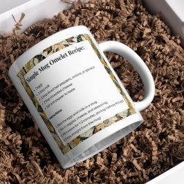 Caneca De Café Receita de Omelete de Elegância Terrestre