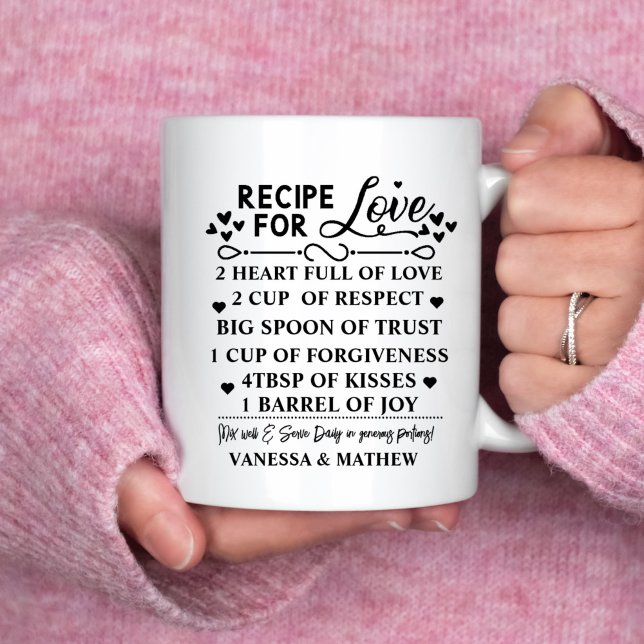 Caneca De Café Receita para um Casamento Feliz, Presente de Chá d (Criador carregado)