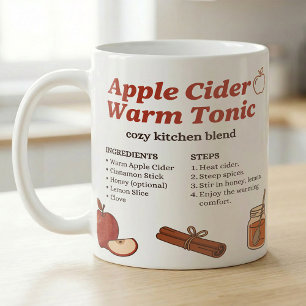 Caneca De Café Receita Simples de Tônico de Sidra de Maçã de Outo