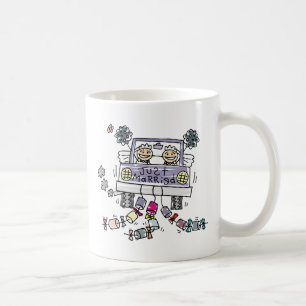 Caneca De Café Recem casados de Casamento Lésbico