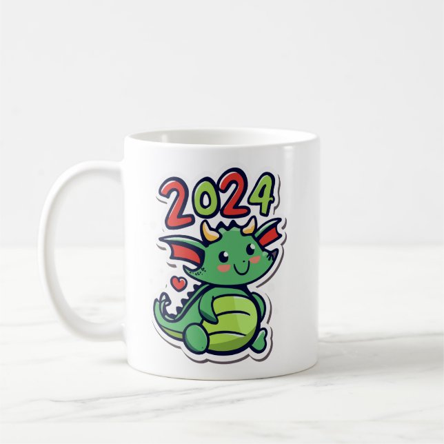 Caneca De Café Recém-nascido do Dragão Cute em 2024 (Esquerda)