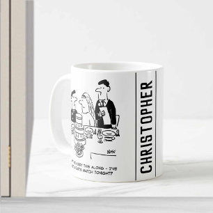 Caneca De Café Recepção de Casamento o Noivo tem uma Partida de D