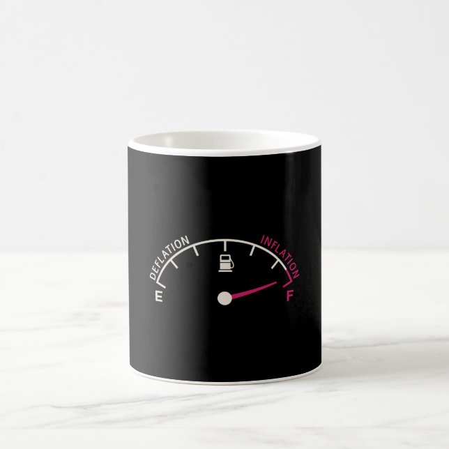 Caneca De Café Recession Deflation Fuel gauge (Centro)
