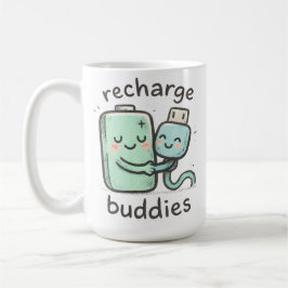 Caneca De Café Recharge Buddies