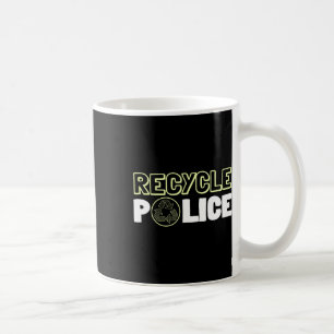 Caneca De Café Reciclagem Ambiental Polícia Reciclar Terra Da