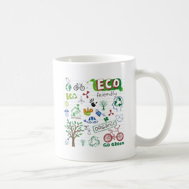Caneca De Café Reciclar Eco amigável (Direita)