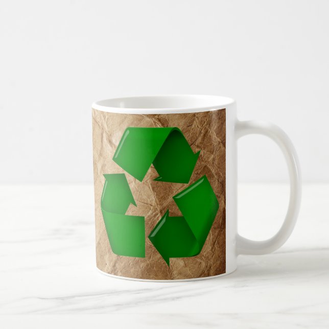 Caneca De Café Reciclar - Papel amassado (Direita)