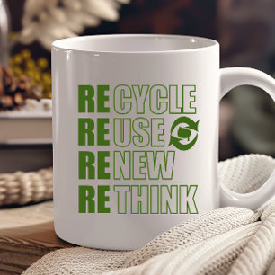 Caneca De Café Reciclar reduzir reutilização repensar