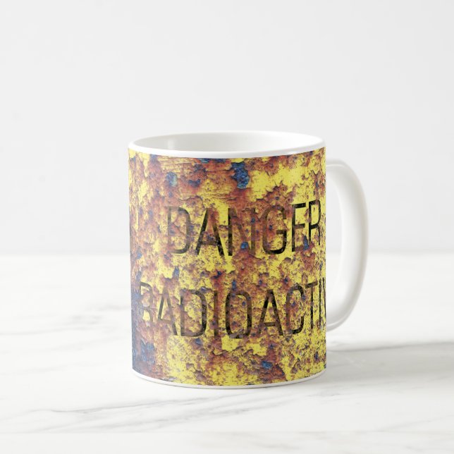 Caneca De Café Recipiente de resíduos nucleares mal corroídos e e (Frente Esquerda)