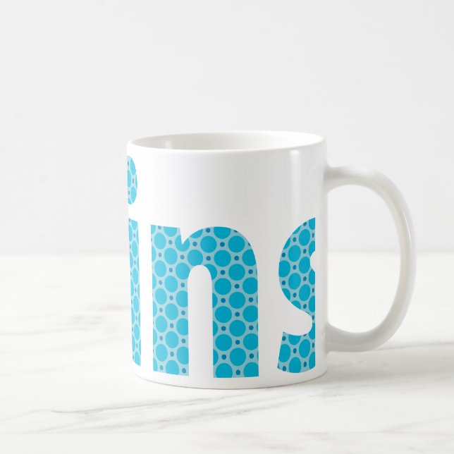 Caneca De Café RECOLHA DE GÊMEOS - rapazes {aqua} (Direita)