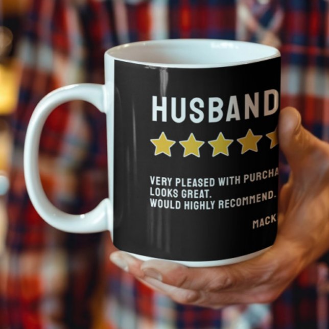 Caneca De Café Recomendaria uma revisão personalizada de 5 estrel (Personalized 5 Star Review Would Recommend Coffee Mug by Ricaso. Change the text to suit as required)