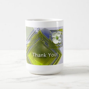 Caneca De Café Reconhecimento de Funcionário Obrigado Floral