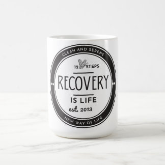 Caneca De Café Recuperação é Vida, aniversário de 12 etapas de re