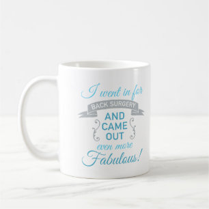 Caneca De Café Recuperação fabulosa de cirurgia traseira (azul)