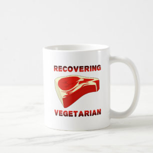 Caneca De Café Recuperando Mug Engraçado Vegetariano