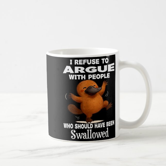 Caneca De Café Recuso-me a Discutir Com Pessoas Que Deveriam Ter  (Direita)
