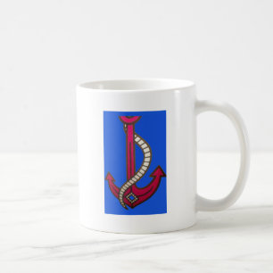 Caneca De Café Red Anchor Art Impressão