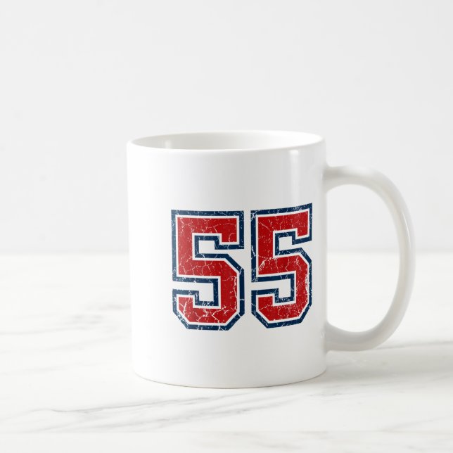 Caneca De Café Red And Blue Srts Number 55 Jersey Uniform Player  (Direita)