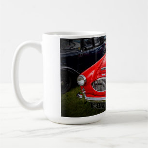 Caneca De Café Red Austin Healey 3000 carro desportivo clássico