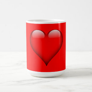 Caneca De Café Red Background Love Wedding Heart