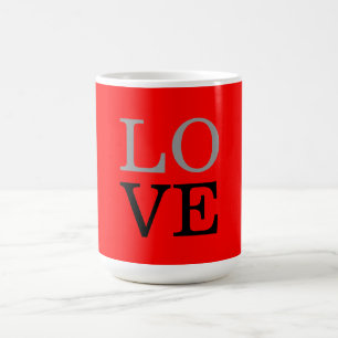 Caneca De Café Red Background Love Weding