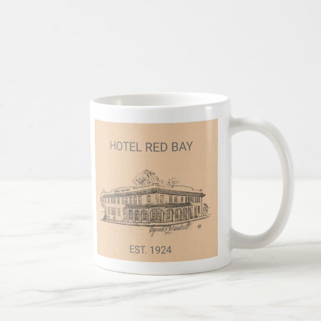 Caneca De Café Red Bay Hotel Est 1924 Mug (Direita)