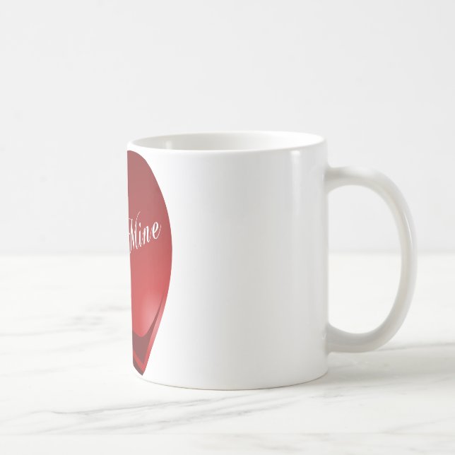 Caneca De Café Red Be Mine Heart (Direita)