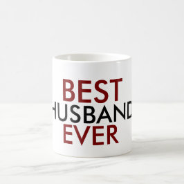 Caneca De Café Red Black Best Husband Nunca