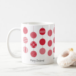 Caneca De Café Red Christmas Balls Mug