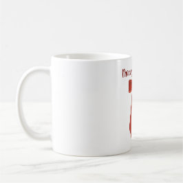 Caneca De Café Red Christmas Bow with Merry Christmas Text