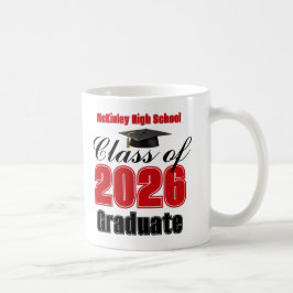 Caneca De Café Red Class of 2026 Graduation Keepsake
